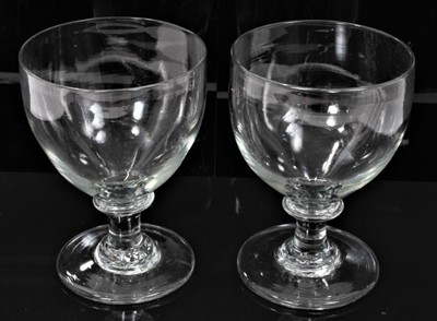 Lot 117 - Pair of Georgian glass rummer of good size