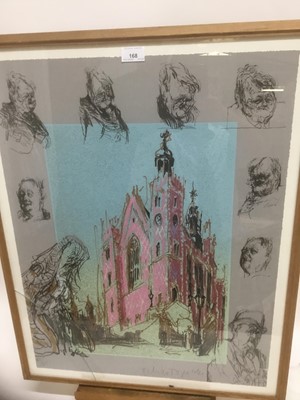 Lot 268 - Feliks Topolski (1907-1989) signed limited edition lithograph - Lord Hailsham, 101/275, 67cm x 51cm, in glazed frame