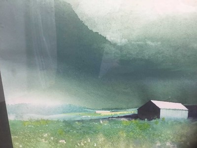 Lot 175 - Late 20th century watercolour - French Landscape, indistinctly signed and titled, dated 1987, 43cm x 56cm, in glazed frame