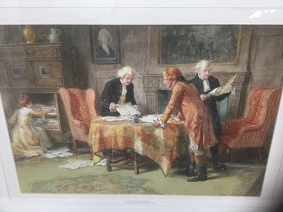 Lot 193 - George Sheridan Knowles (1863-1931)) watercolour- The lost deed, signed, 36 x 52cm, glazed frame