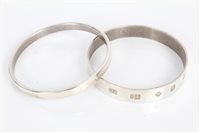 Lot 3274 - Two silver bangles