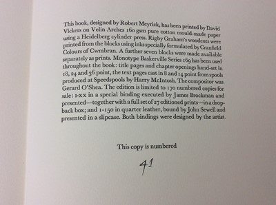 Lot 110 - Pennant and His Welsh Landscape with woodcuts by Rigby Graham by Gregynog Press 2006, limited edition in slip case