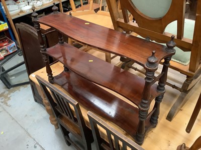 Lot 1012 - Victorian mahogany three-tier hanging shelf
