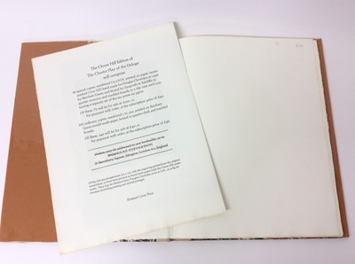 Lot 3 - The Chester Play of The Deluge, ill. David Jones, London, Clover Hill Editions, 1977, limited to 250 copies