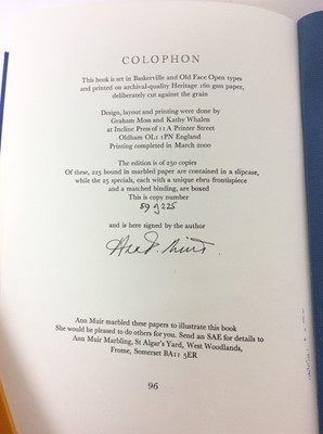 Lot 9 - Ann Muir - Harvesting Colour, Incline press 1999, no. 89 of 225 signed copies, slip case