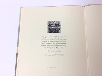 Lot 36 - Miriam MacGregor - Whittington, Aspects of a Cotswold village, limited edition of 350 numbered and signed by the artist, Whittington Press, 1991