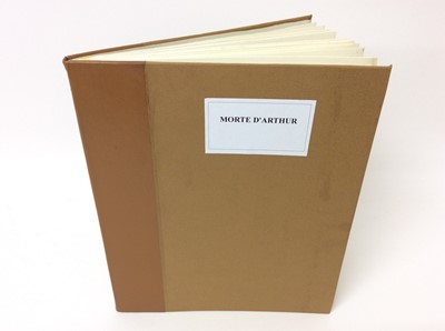 Lot 39 - Alfred Tennyson - Morte d’Arthur, printed London Central School or Arts and Crafts, Holborn
