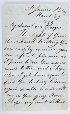 Lot 47 - H.R.H. Prince Ernest Augustus Duke of Cumberland (later H.M. King Ernest Augustus of Hanover), a touching letter to his son and other related letters