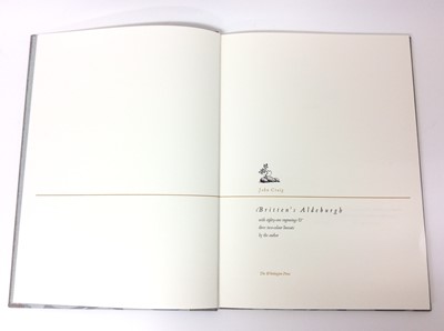 Lot 45 - John Craig - Britten’s Aldeburgh, Whittington Press, 1997, signed and numbered 135 of 440 copies, slip case