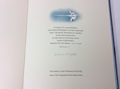 Lot 48 - Miriam Macgregor A House by the Sea, Whittington Press, 2006, number 11 of 80;copies, signed by the artist