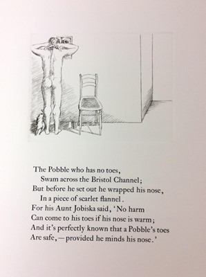 Lot 65 - Edward Lear ‘The Pobble who has no toes’ illustrated Margaret Lock