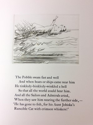 Lot 65 - Edward Lear ‘The Pobble who has no toes’ illustrated Margaret Lock
