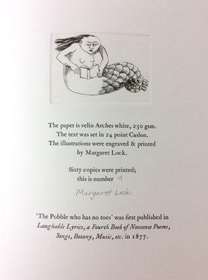Lot 65 - Edward Lear ‘The Pobble who has no toes’ illustrated Margaret Lock