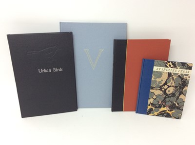 Lot 69 - Jo Spaul - Urban Birds, Incline Press, three further private press books