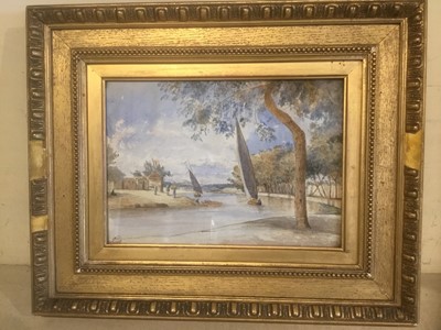 Lot 189 - Harry Hemeresley St George (late 19th / early 20th century), river scene, Sri Lanka, watercolour