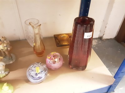 Lot 1127 - Small collection of Whitefriars glass, to include a vase, two paperweights, etc