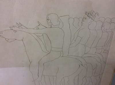 Lot 1197 - *Dame Elisabeth Frink (1930-1993) etching - Arrival at Canterbury
