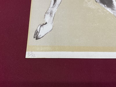 Lot 1059 - *Dame Elisabeth Frink (1930-1993) lithograph, 1973, bullfighting print ‘Corrida One’