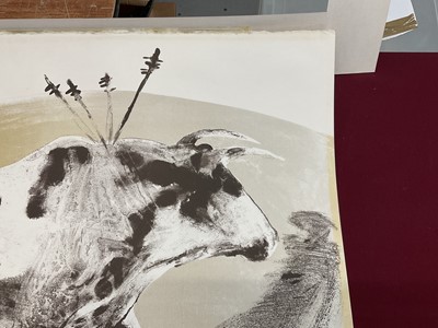 Lot 1059 - *Dame Elisabeth Frink (1930-1993) lithograph, 1973, bullfighting print ‘Corrida One’