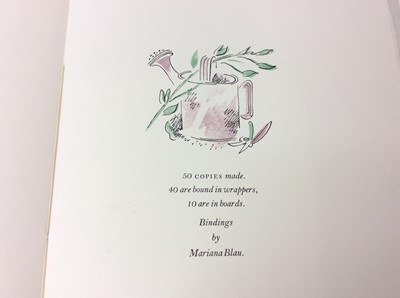 Lot 88 - Narci & Echo, Weather Bird Press, 2005, one of 50 copies, together with three other Weather Bird Press publications