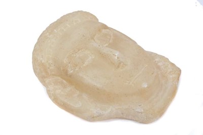 Lot 858 - Ancient carved alabaster head, probably Yemen