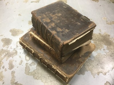 Lot 1710 - Rare group of Bibles including Robert Barker 1603, another by Robert Barker 1610, and another by Barker 1611