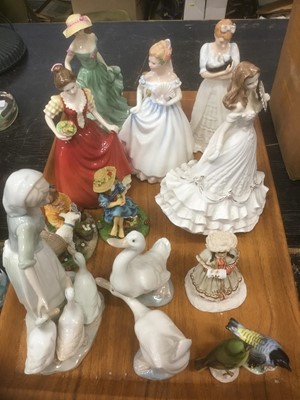 Lot 153 - Figurines by Royal Worcester, Royal Doulton, Nao etc