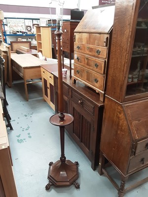 Lot 880 - Mahogany standard lamp