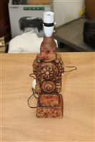 Lot 1126 - Bernard Rooke pottery totem pole lamp