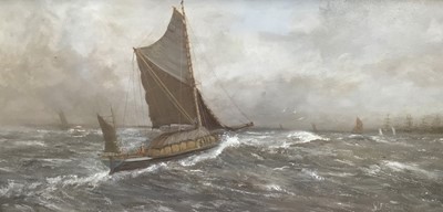 Lot 164 - William Francis Burton (1907-1995)  oil on board - Hay Barge