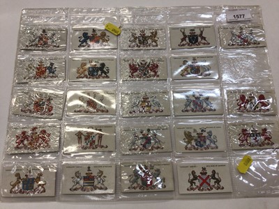 Lot 1577 - Cigarette cards - Taddy 1913.  Heraldry Series. 23 cards