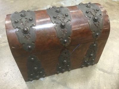 Lot 236 - Victorian domed walnut stationary box