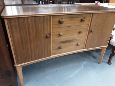 Lot 881 - Mid 20th century teak sideboard bearing label Vesper Furniture, 137cm wide, 48.5cm deep, 91.5cm high