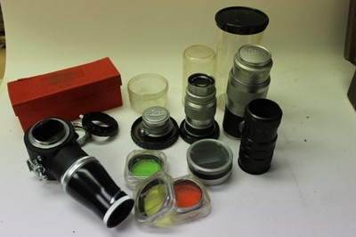 Lot 2695 - Leica camera lenses and other accessories