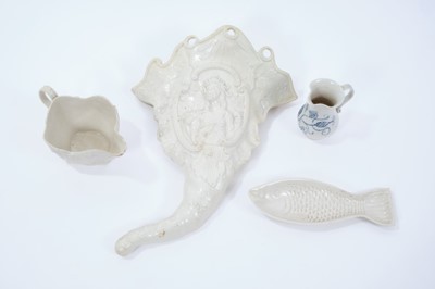Lot 123 - Four pieces of 18th century salt glazed pottery