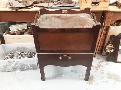 Lot 873 - Georgian mahogany bedside table, 57cm wide, 43.5cm deep, 80cm high