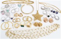 Lot 3284 - Collection of modern silver gem set rings,...
