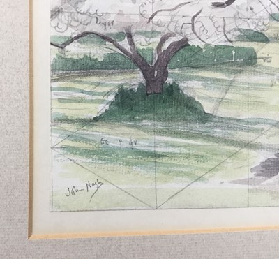 Lot 1073 - *John Northcote Nash (1893-1977) watercolour with pencil notes