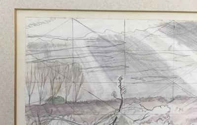 Lot 1073 - *John Northcote Nash (1893-1977) watercolour with pencil notes