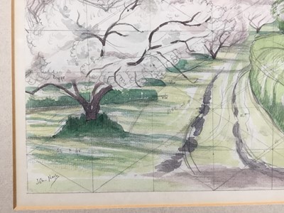 Lot 1073 - *John Northcote Nash (1893-1977) watercolour with pencil notes