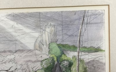 Lot 1073 - *John Northcote Nash (1893-1977) watercolour with pencil notes