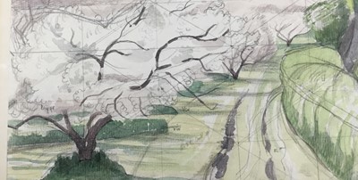 Lot 1073 - *John Northcote Nash (1893-1977) watercolour with pencil notes