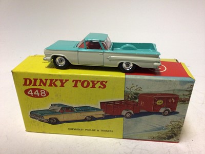 Lot 2081 - Dinky Chevrolet Pick Up and Trailers No 448, boxed