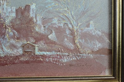 Lot 1066 - *Tom Keating watercolour and body colour castle scene.