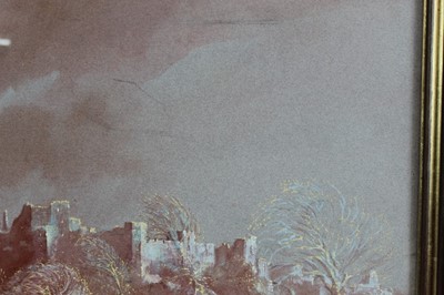 Lot 1066 - *Tom Keating watercolour and body colour castle scene.
