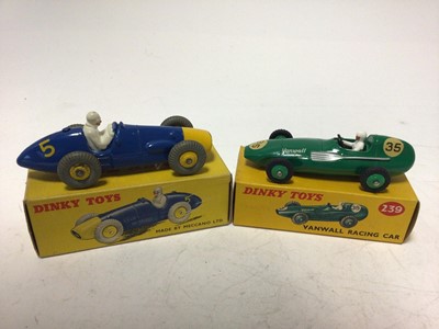 Lot 2124 - Dinky Ferrari Racing Car No 23H, Vauxhall Racing Car No 239, both boxed (2)