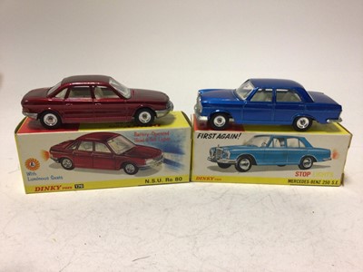 Lot 2142 - Dinky Mercedes-Benz 250 SE No 160, N.S.U. Ro 80 No 176, both boxed (2)