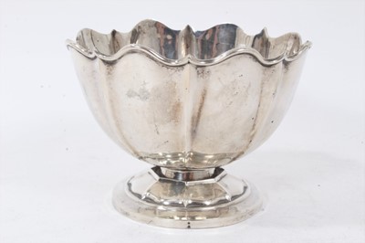 Lot 469 - George V silver bowl of fluted form.