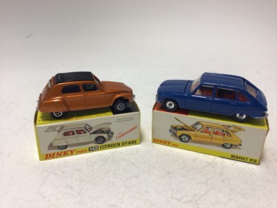 Lot 2192 - Dinky Renault R16 No 166, Citroen Dyane No 149, both boxed (2)