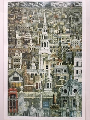 Lot 127 - Andrew Ingermells (b. 1956) etching and aquatint, ‘Lost London’, signed and numbered 226/300. 72 x 46cm, glazed frame